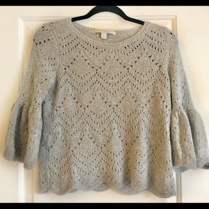 Lauren Conrad Women’s 3/4 Length Gray Sweater XS